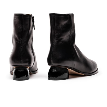 Hot Sale AW23 PATTI Smoke | Black Leather Ankle Boots