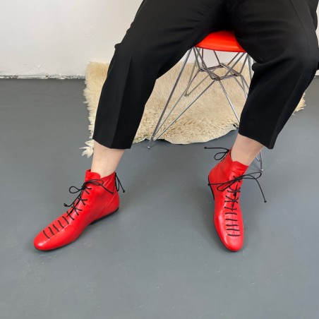 Hot Sale SS24 MAGRITTE Tomato | Leather Boots