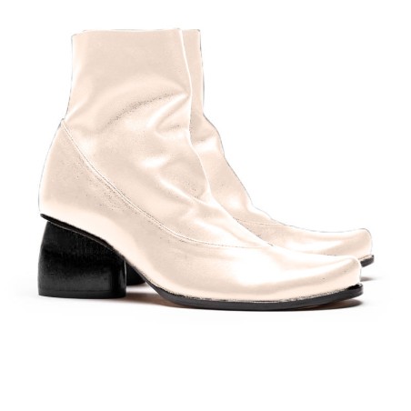 Hot Sale SS24 MANUELA Off-white | Leather Boots On Hand Now