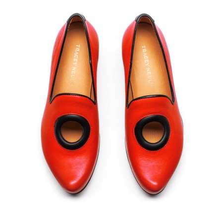 Hot Sale SS24 PEG Tomato | Leather Pumps Ready for Shipment