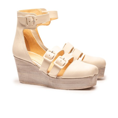 Hot Sale SS25_06 STEPH Parchment | Leather Sandals Immediate Availability