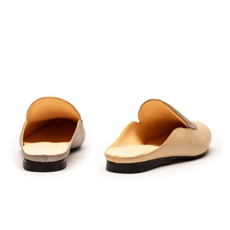 Hot Sale SS25_ CUDDY Dot Oyster |  Leather Mules New Release