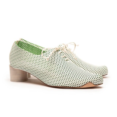 Hot Sale SS25_25 CARLOS White Pistachio | Leather Sneaker Ready for Shipment