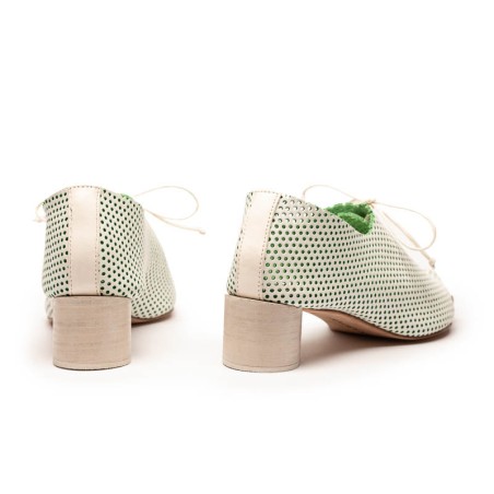 Hot Sale SS25_25 CARLOS White Pistachio | Leather Sneaker Ready for Shipment