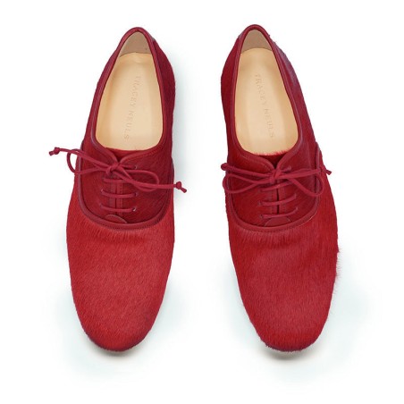 Hot Sale SS25_39 DUTRONC Rambutan | Red Hair-on Leather Derby Available Now