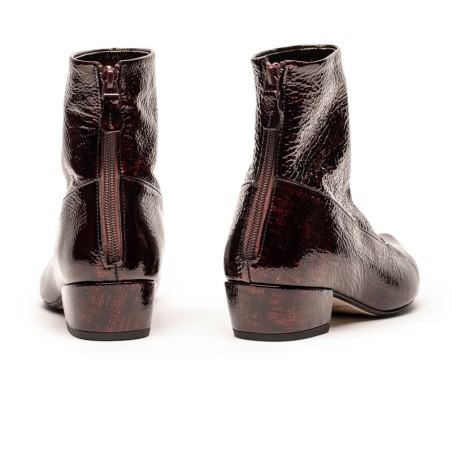 Hot Sale AW24_32 ARLINDA Malbec | Printed Patent Leather Boots Hot New Item