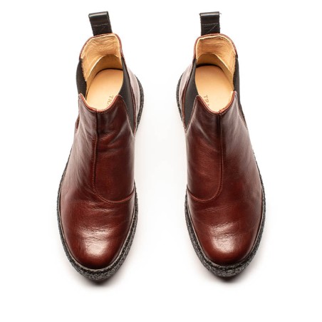 Hot Sale SS25_47 GEORGE Platform Chestnut  | Leather Chelsea Boot Available for Immediate Shipping