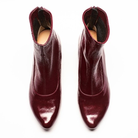 Hot Sale ARLINDA Bordeaux | Soft Patent Leather Boots In Stock