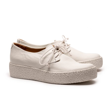 Hot Sale AW24_29 GEEK PLATFORM Chalk | Leather Derby On Hand Now