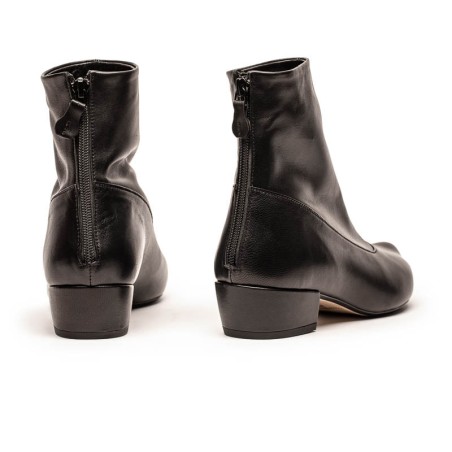 Hot Sale ARLINDA Smoke | Black Leather Boots Ready for Shipment