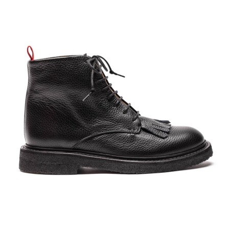 Hot Sale AW23 ROPER Smoke | Black Leather Lace Up Boots