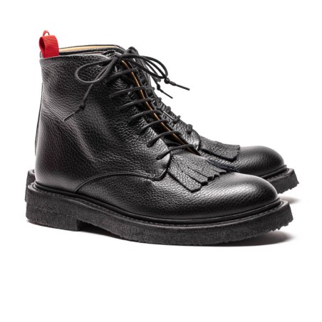 Hot Sale AW23 ROPER Smoke | Black Leather Lace Up Boots