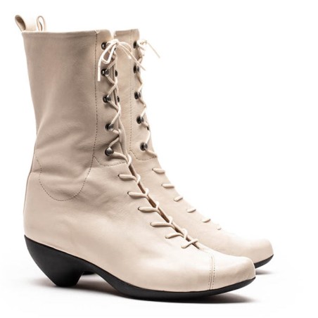 Hot Sale SS25_33 TANYA Off-White | Leather Boots Latest Edition