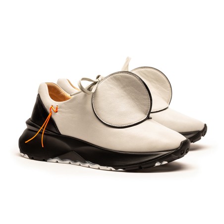 Hot Sale DOT Off White | Leather Sneaker On Hand Now