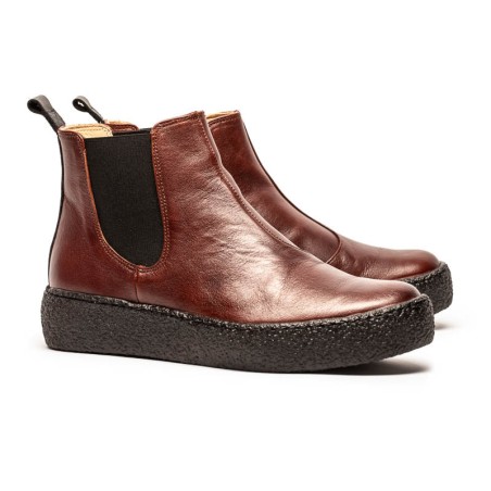 Hot Sale GEORGE PLATFORM Chestnut  | Leather Chelsea Boot Immediate Availability