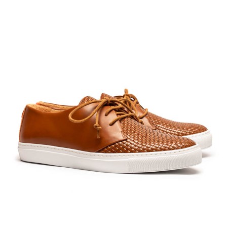 Hot Sale KARL Cigar | Woven Leather Sneaker Available for Immediate Shipping