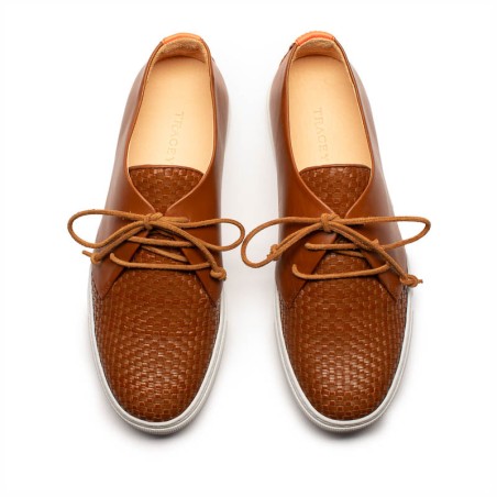 Hot Sale KARL Cigar | Woven Leather Sneaker Available for Immediate Shipping