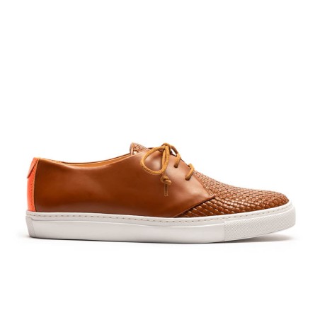 Hot Sale KARL Cigar | Woven Leather Sneaker Available for Immediate Shipping