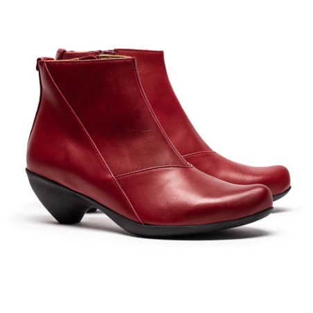 Hot Sale AW23 GINGER Temptress | Port Leather Mid Heel Ankle Boots New Collection