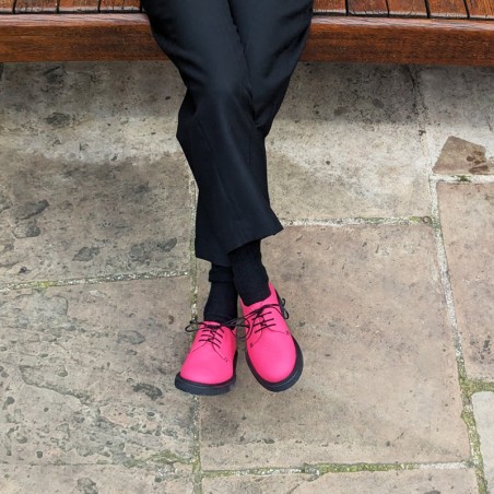 Hot Sale PABLO Hot Pink | Leather Derby Immediate Availability