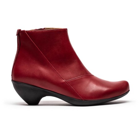 Hot Sale AW23 GINGER Temptress | Port Leather Mid Heel Ankle Boots New Collection