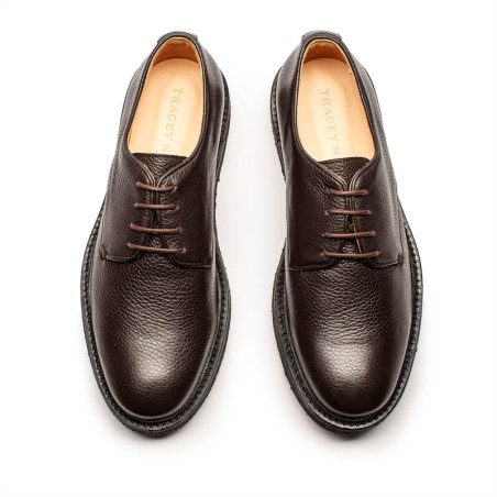 Hot Sale PABLO Dark Chocolate | Grain Leather Derby Available Now