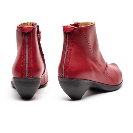 Hot Sale AW23 GINGER Temptress | Port Leather Mid Heel Ankle Boots New Collection