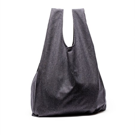 Hot Sale SHOPPER Pinstripe | Grey Wool Bag Available for Immediate Shipping