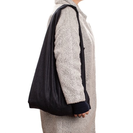 Hot Sale SHOPPER Pinstripe | Grey Wool Bag Available for Immediate Shipping