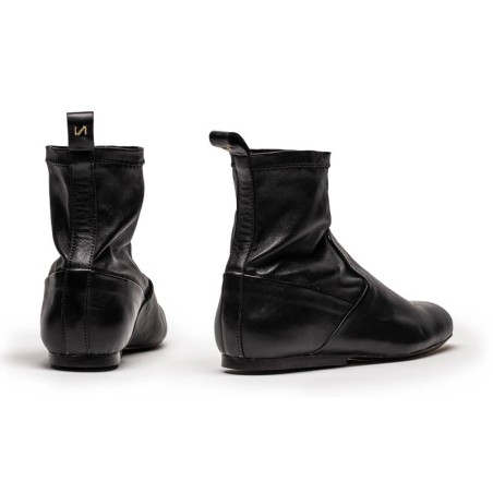 Hot Sale AW23 IRENE Smoke | Black Stretch Leather Boots New Stock