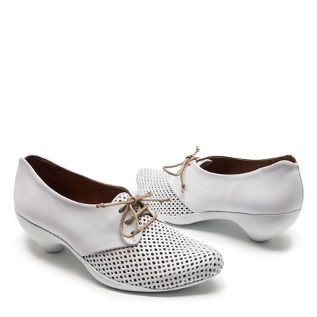 Hot Sale SS24 BOY White | Leather Heel Derbies