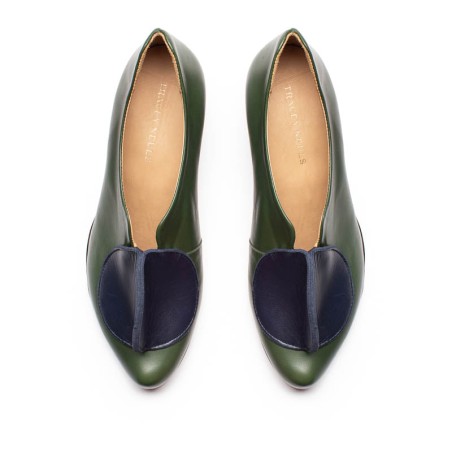 Hot Sale AW23 LOWTOP Earth | Forest Navy Slip On Mid Heels In Stock