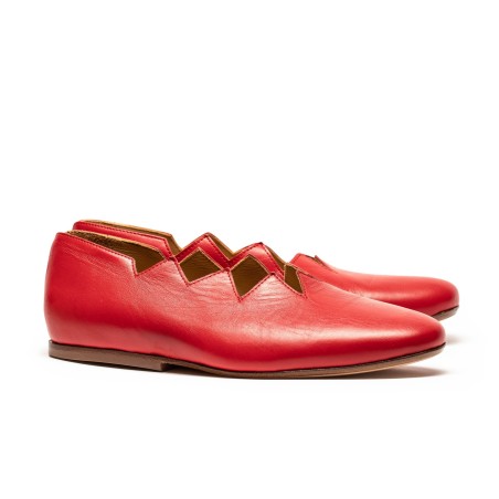 Hot Sale SS24 HOLZER Tomato | Leather Slip On Ready for Shipment